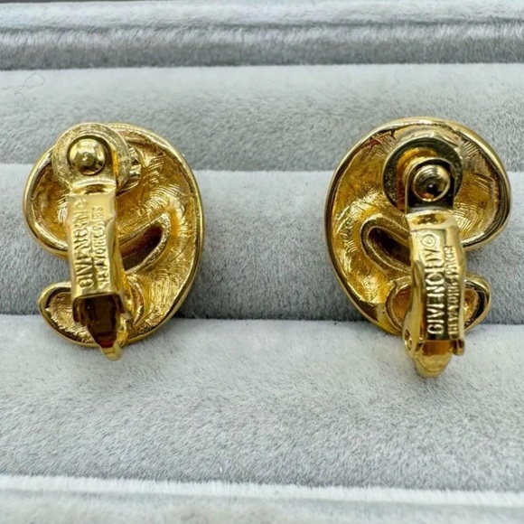 Givenchy Gold Clip-on Earrings - Picture 5 of 9